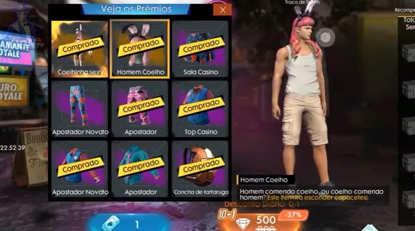 Combinações N Sei Free Fire: roupas, skins e pacotes no Battle Royale